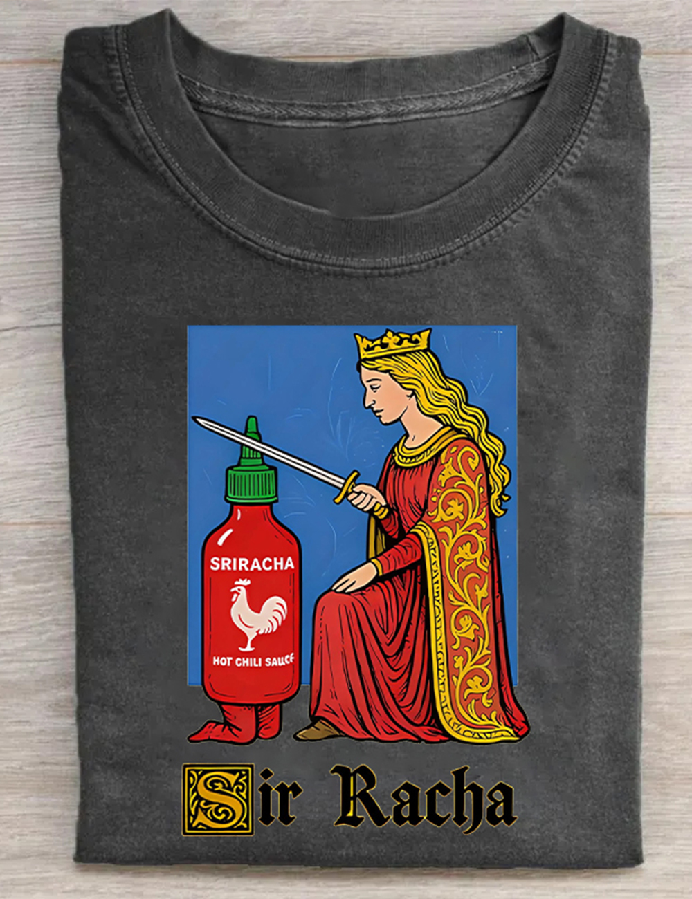 Sir Racha Medieval Art Siracha Fan T-Shirt