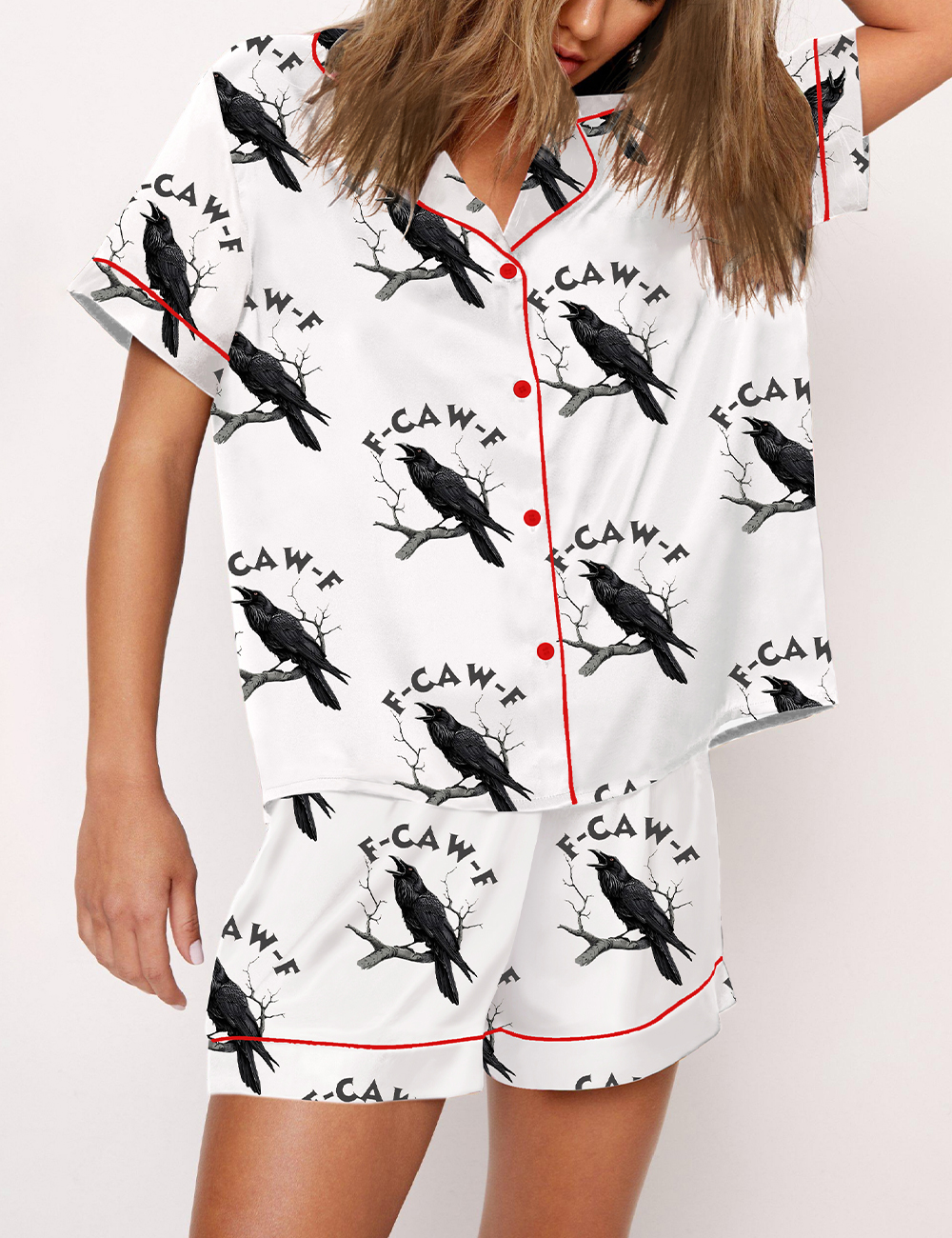 Women's F-Caw-F Gothic Raven Pajama Set