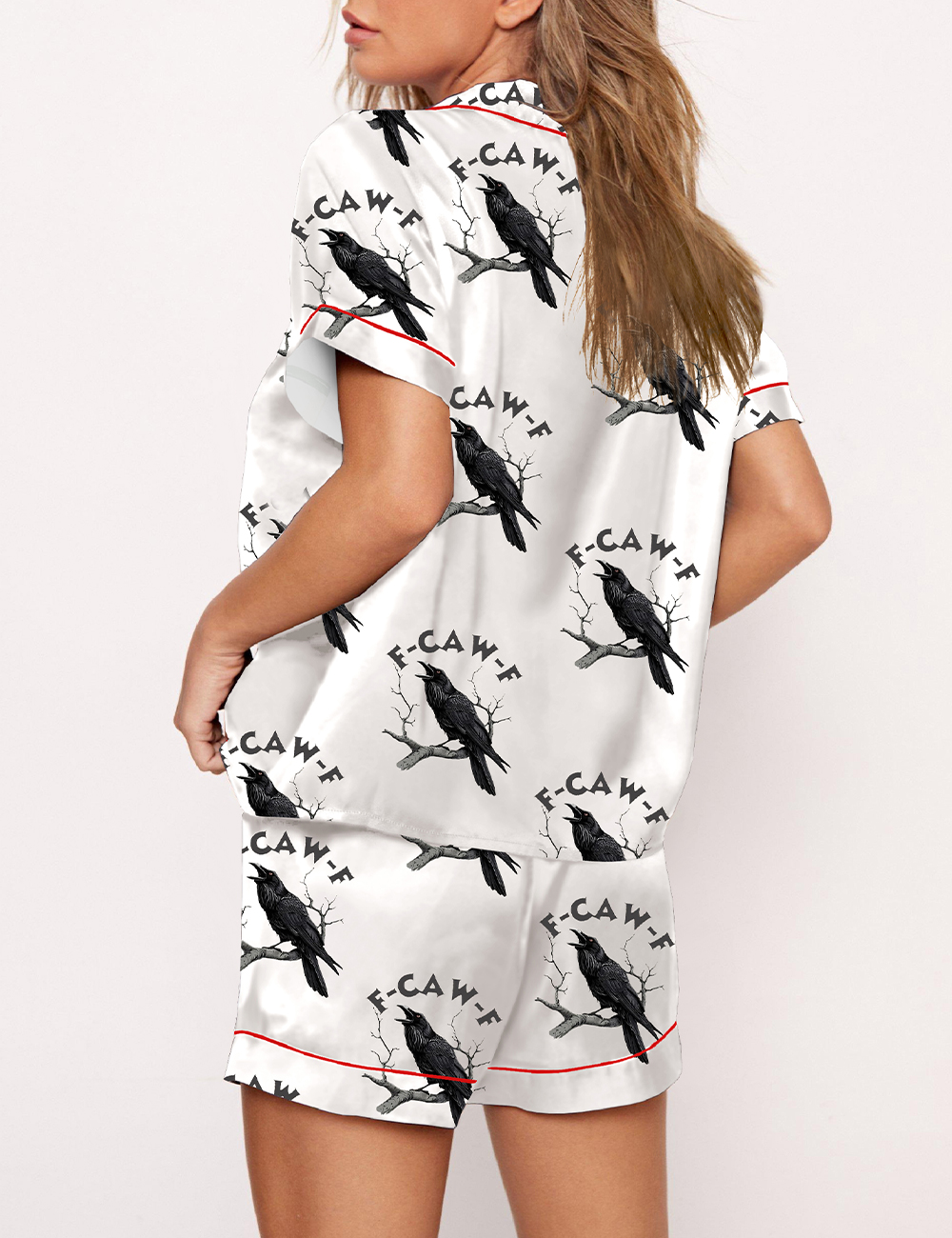 Women's F-Caw-F Gothic Raven Pajama Set