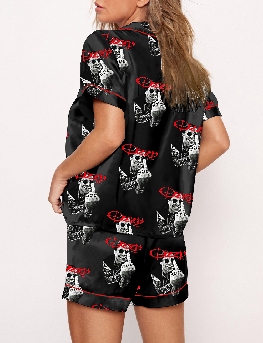 Women's Ozzy Osbourne Middle Finger  Pajama Set