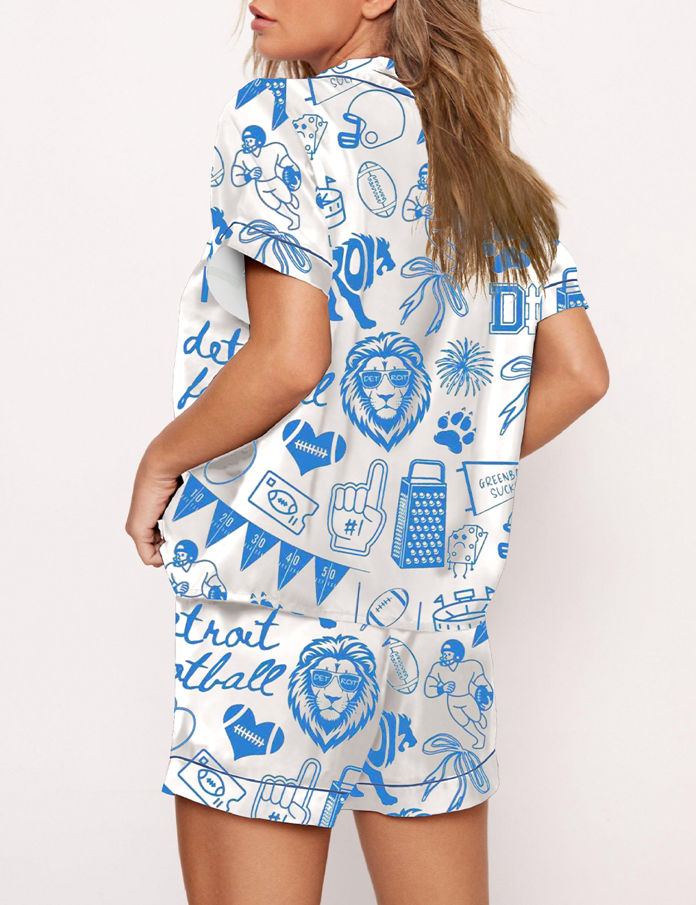 Women's Detroit Lions Football Game Day Pajama Set
