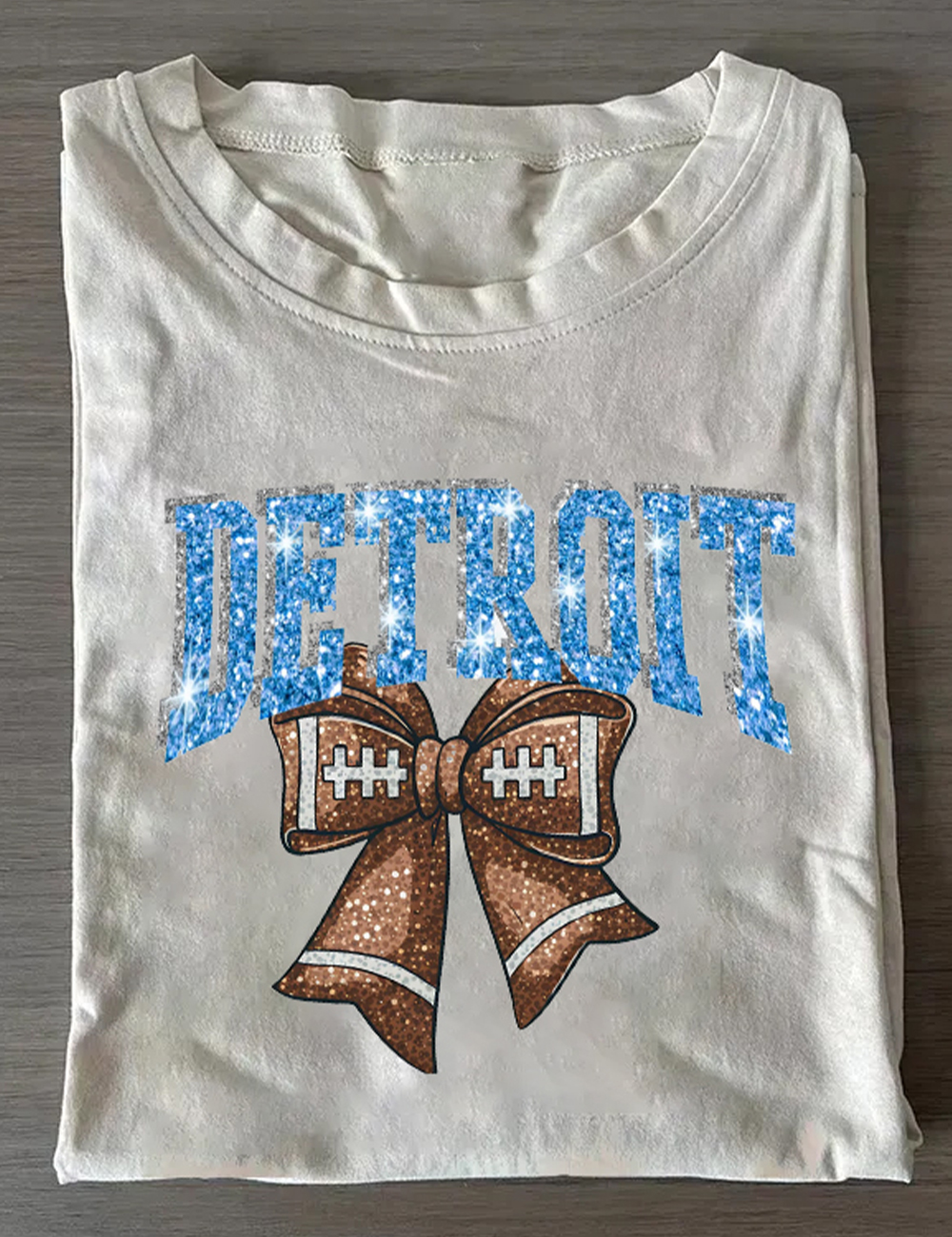 Detroit Football Lions Coquette Bow T-Shirt