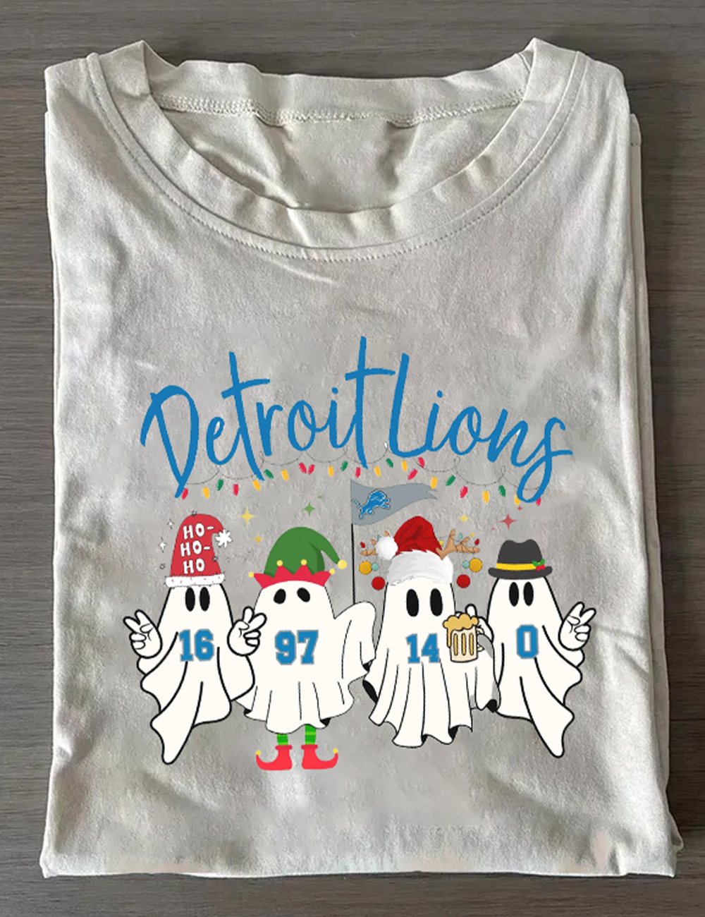 Detroit Football Christmas T-Shirt