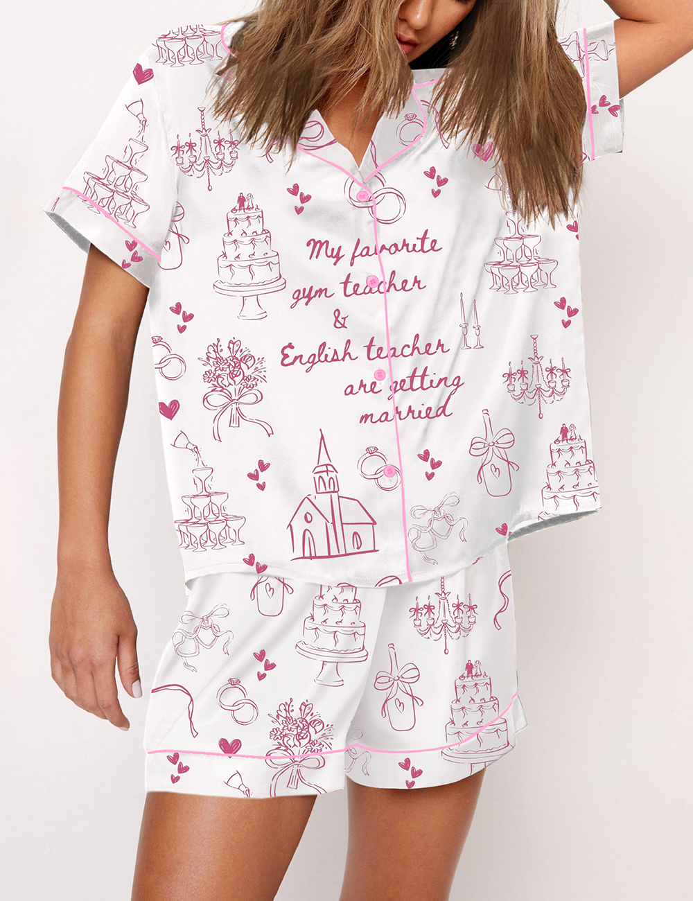 Women’s My English Teacher And Gym Teacher Are Getting Married Swift Engagement Pajama Set
