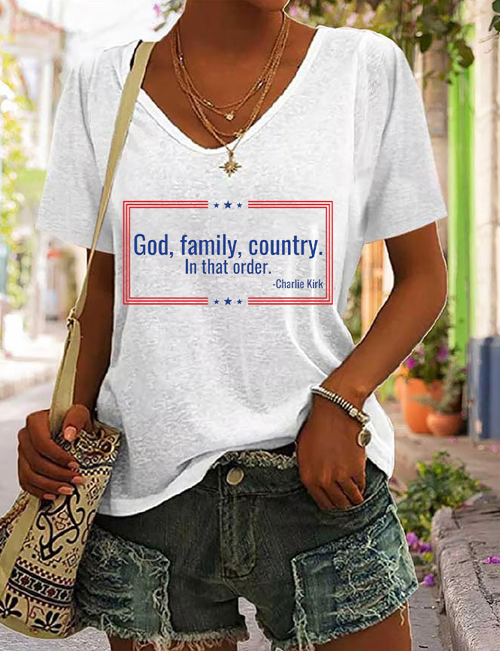  God Family Country Patriotic T-Shirt
