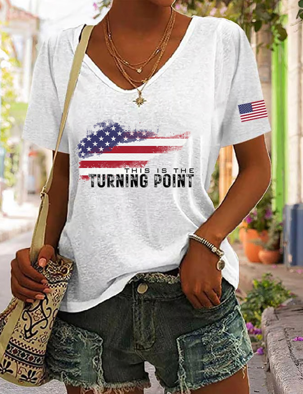 This Is The Turning Point America Flag T-Shirt