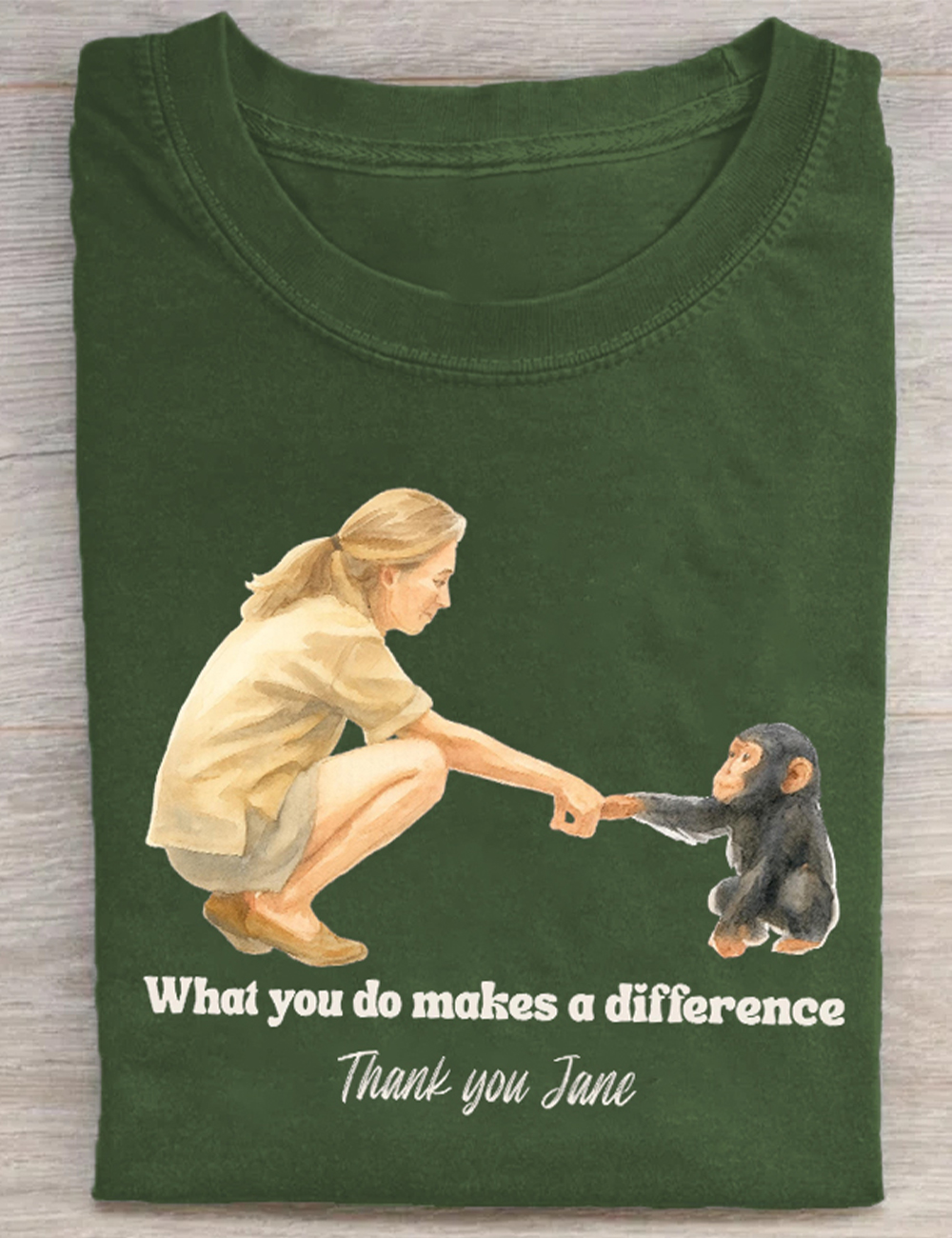 Jane Goodall Quote What You Do Makes A Difference T-Shirt