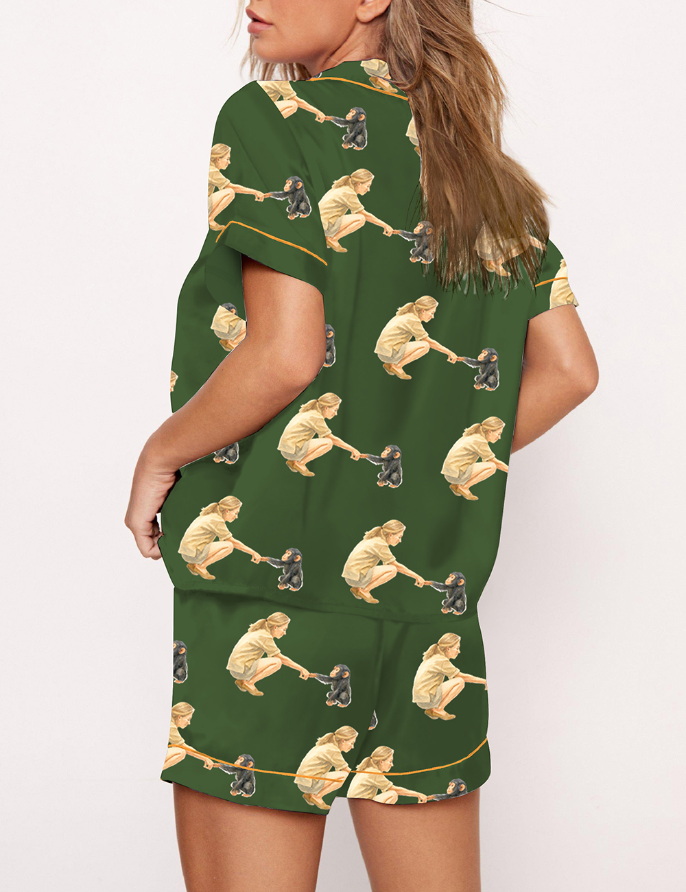 Women's Remember Jane Goddall Satin Pajama Set