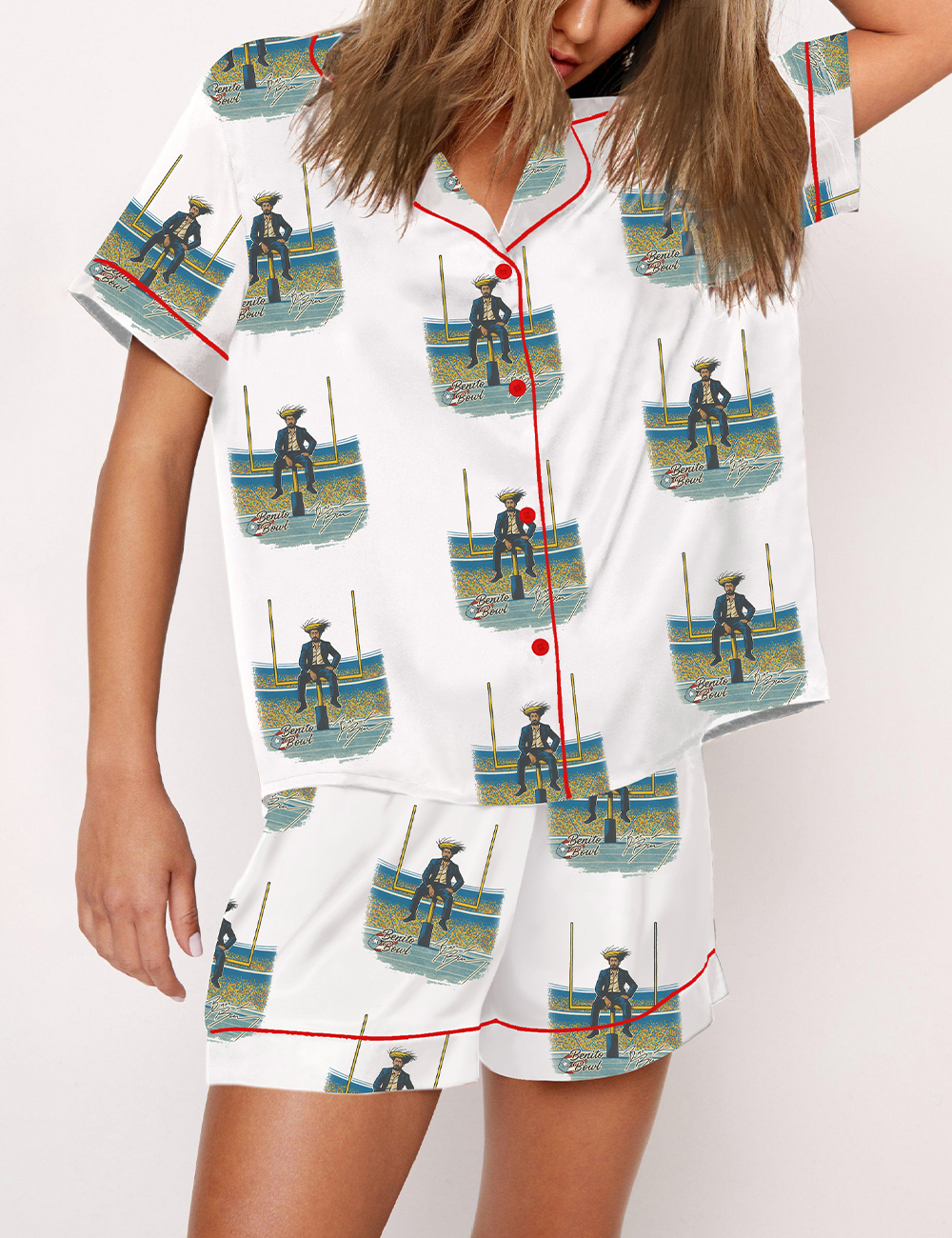 Women's Vintage Benito Bowl Football Pajama Set