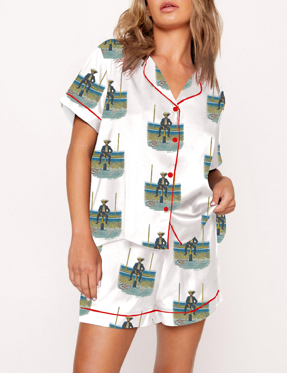 Women's Vintage Benito Bowl Football Pajama Set