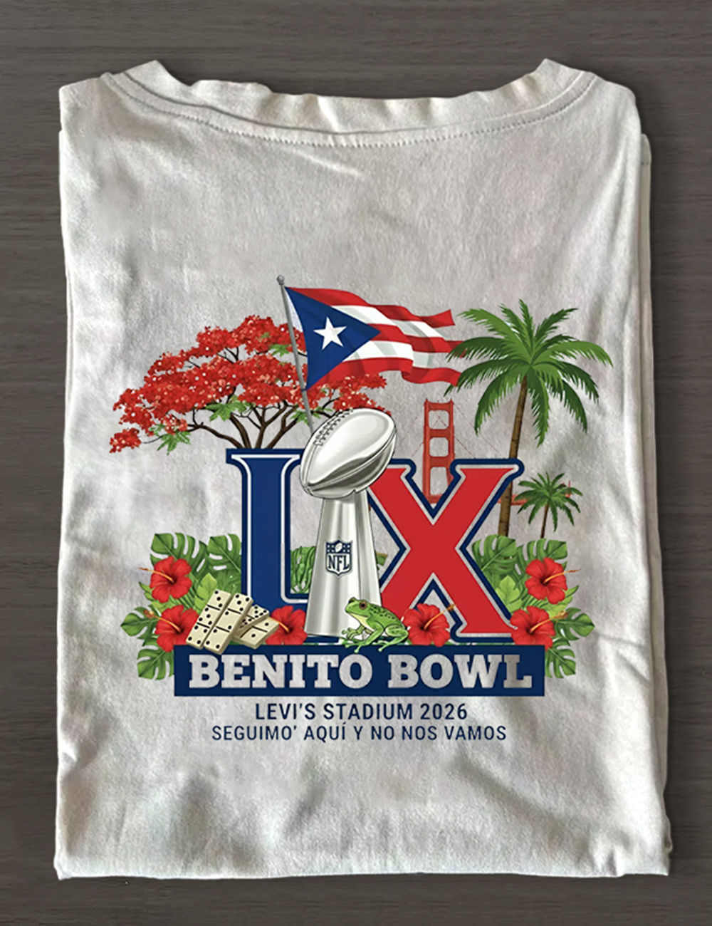 Benito Bowl Bad Bunny Football T-Shirt