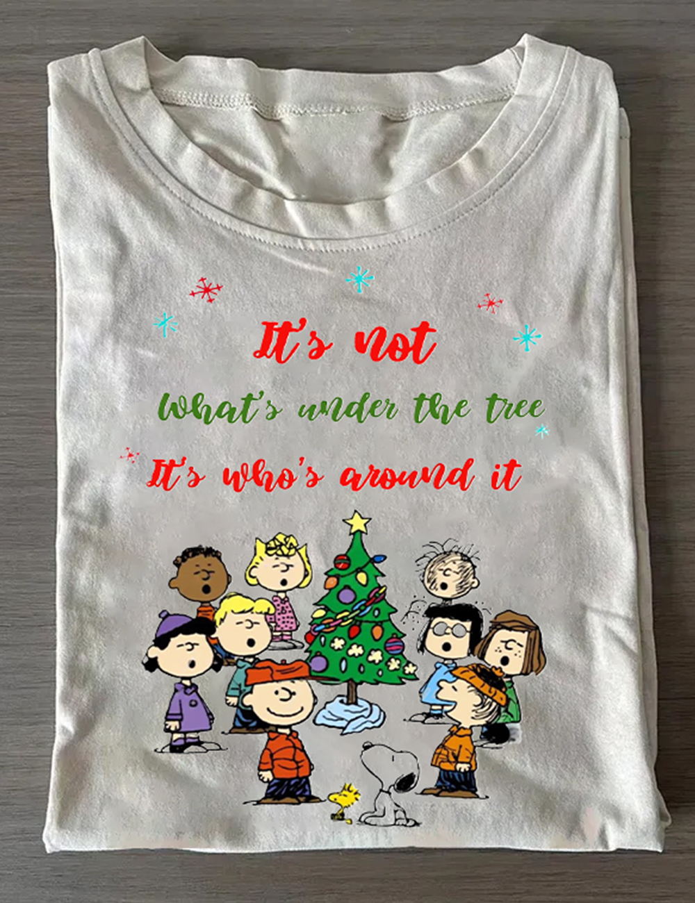 Christmas Charlie Brown Snoopy Under The Christmas Tree T-Shirt