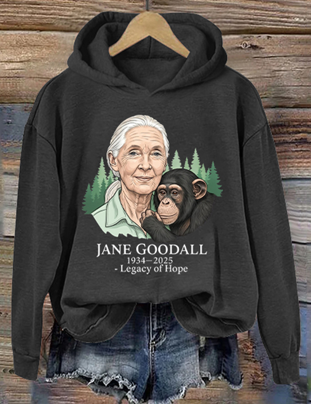 Jane Goodall Wildlife Conservation Legacy Hoodie