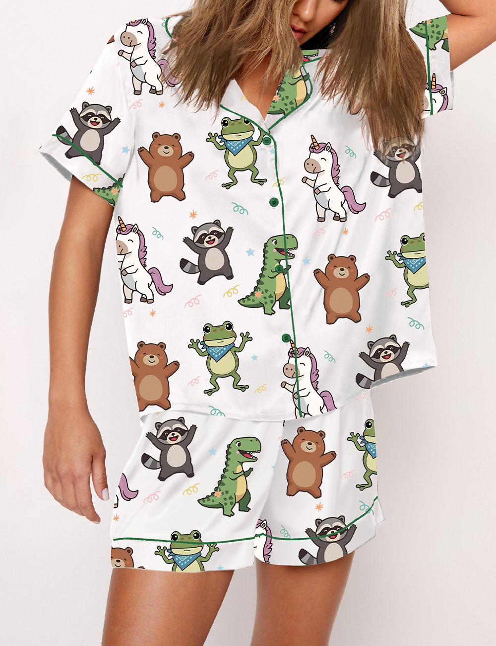 Women's ANTIFA Inflatable Costume Portland Frog Pajama Set