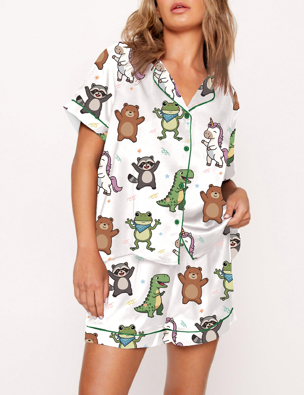 Women's ANTIFA Inflatable Costume Portland Frog Pajama Set