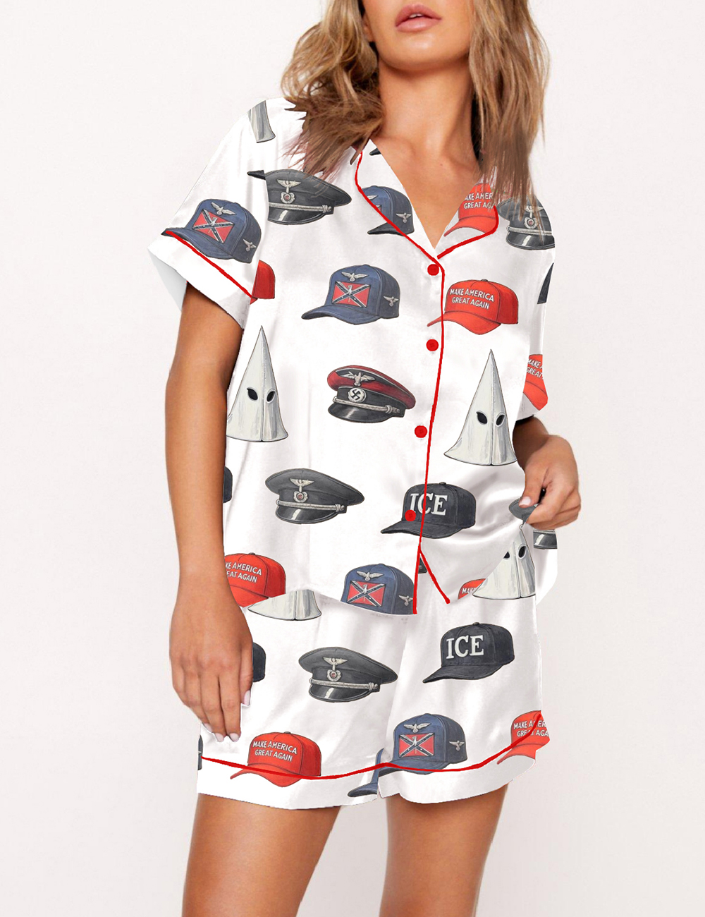 Women's No Kings In America Protest Pajama Set