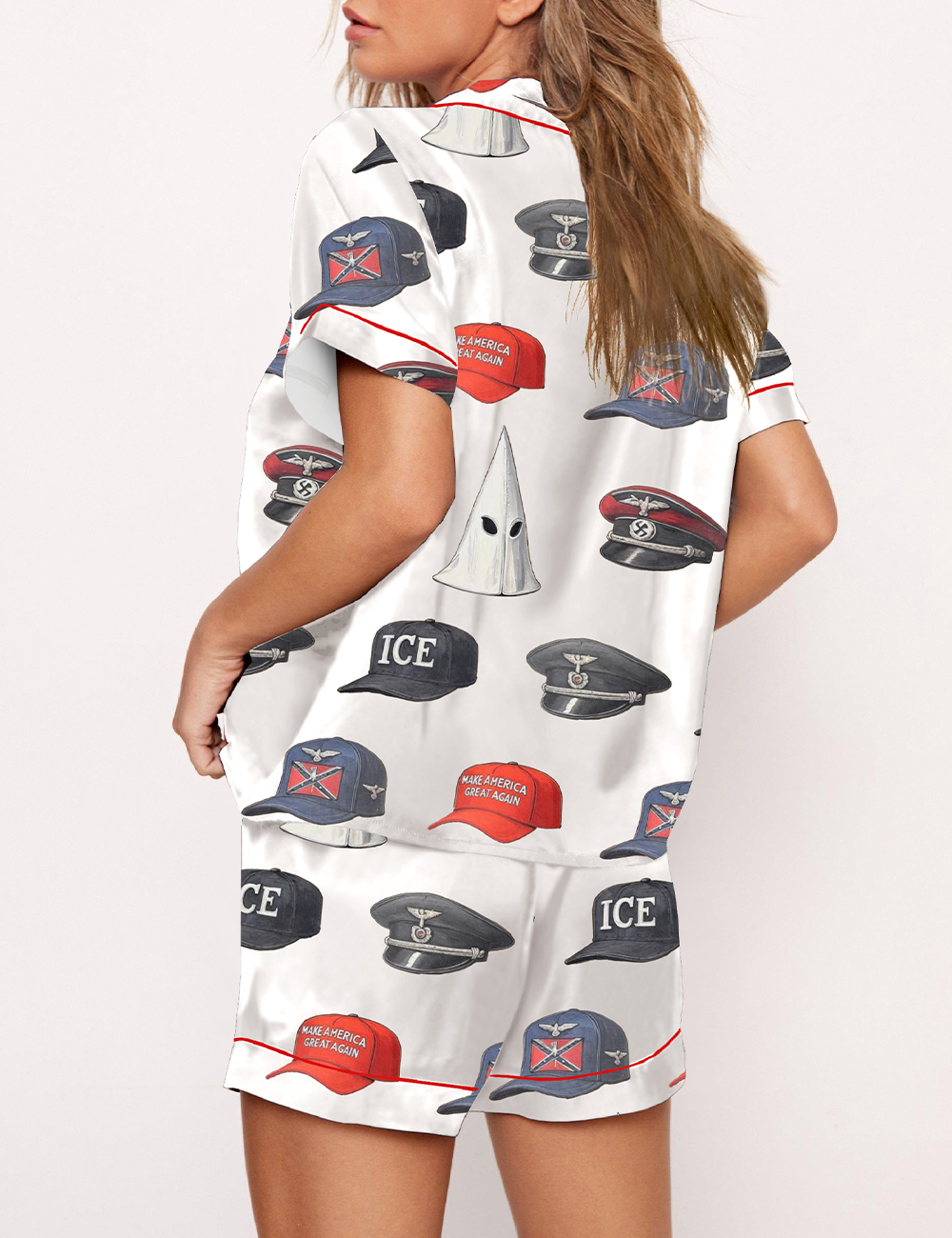 Women's No Kings In America Protest Pajama Set