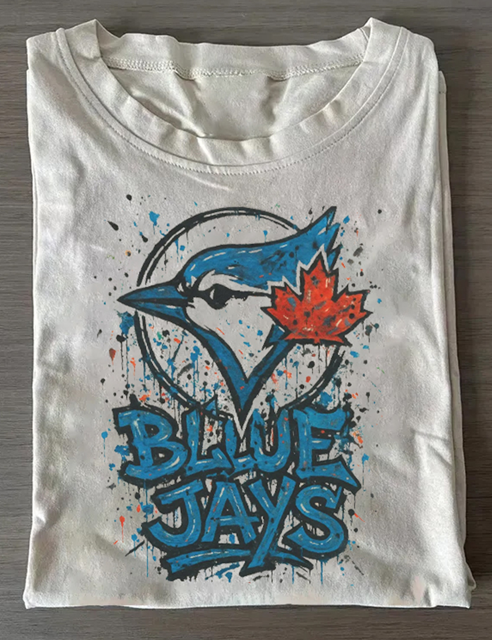 Blue Jays Canada Maple Leaf Graffiti Art T-Shirt