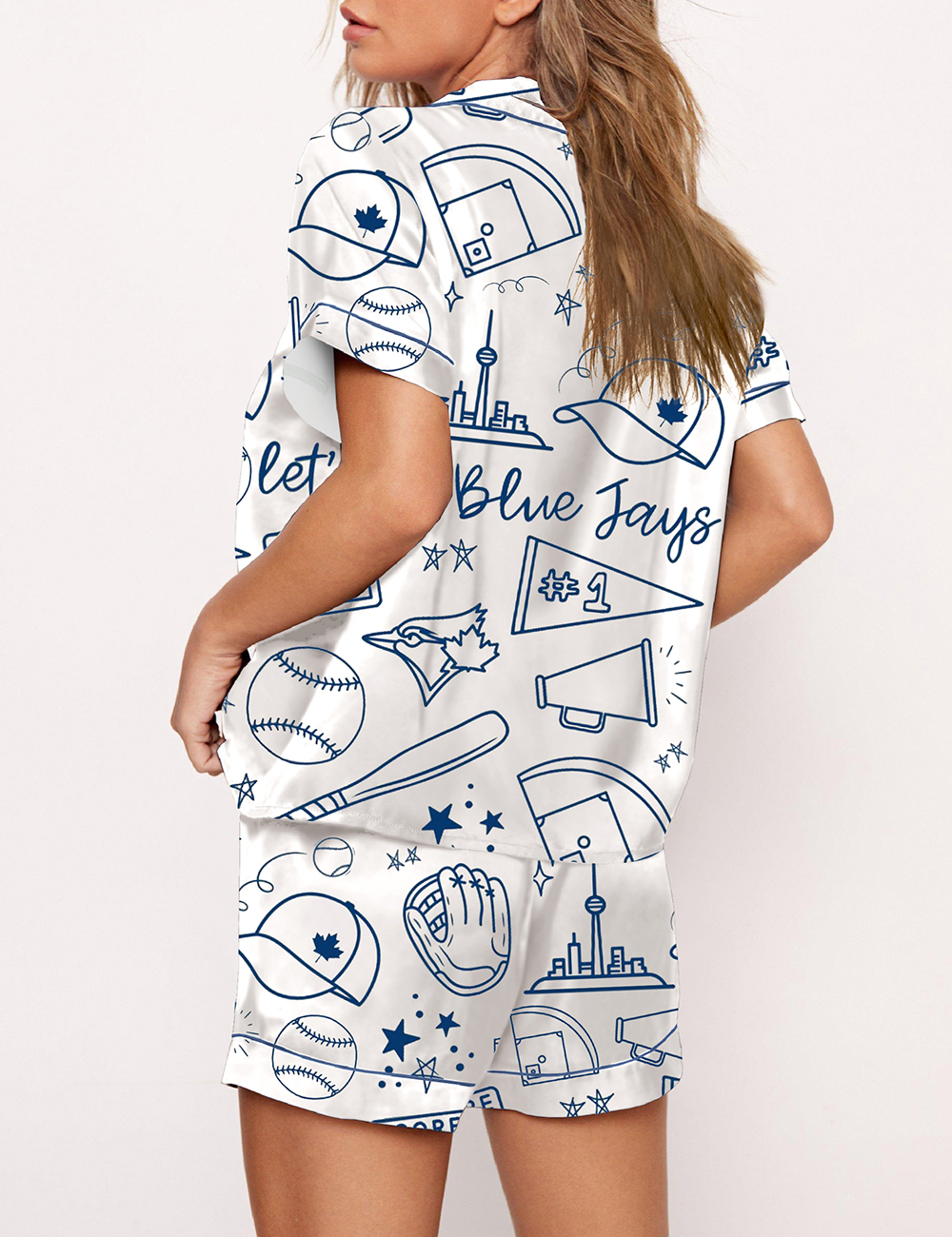 Women's Let’s Go Blue Jays Toronto Baseball Pajama Set