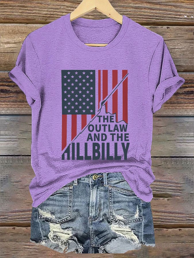 Women's "The Outlaw and The Hillbilly" Print T-Shirt