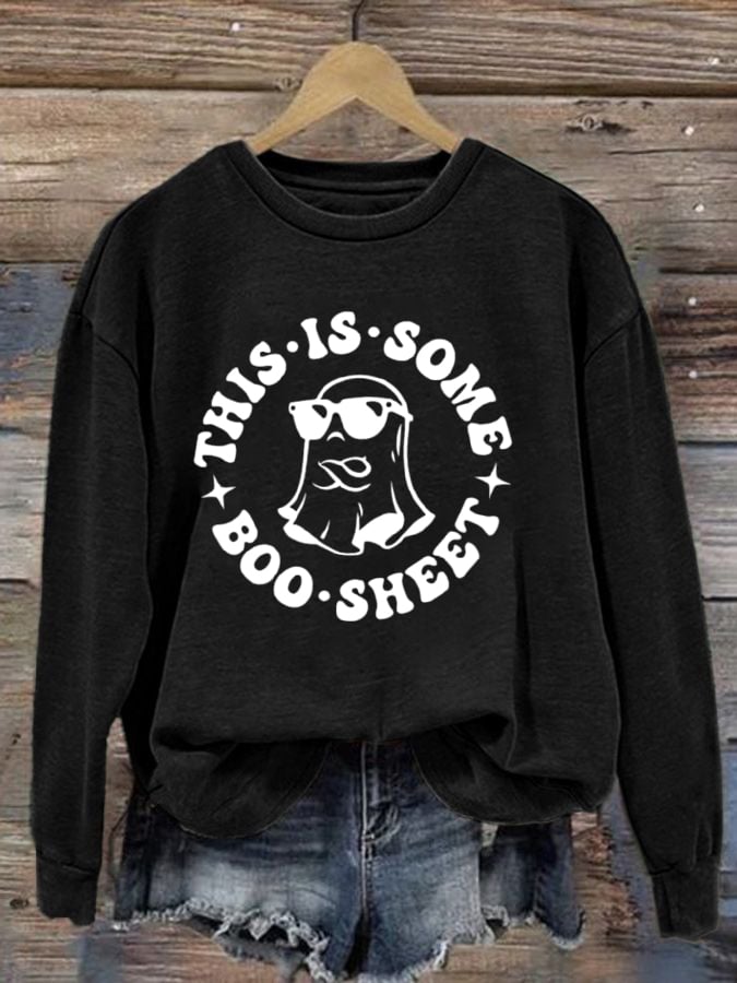 Women's This Is Some Boo Sheet Print Sweatshirt