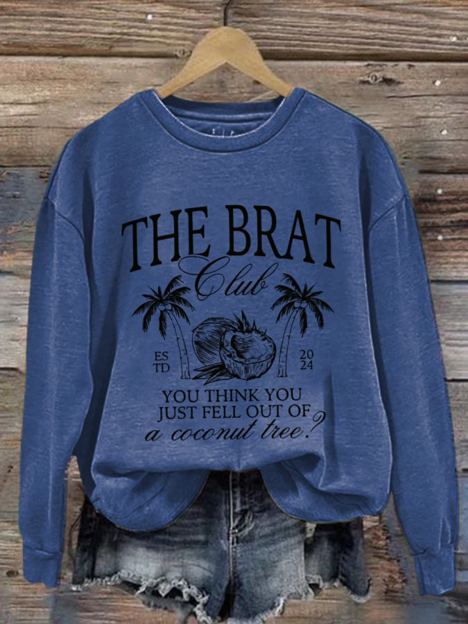 Women's Coconut Club Print Sweatshirt