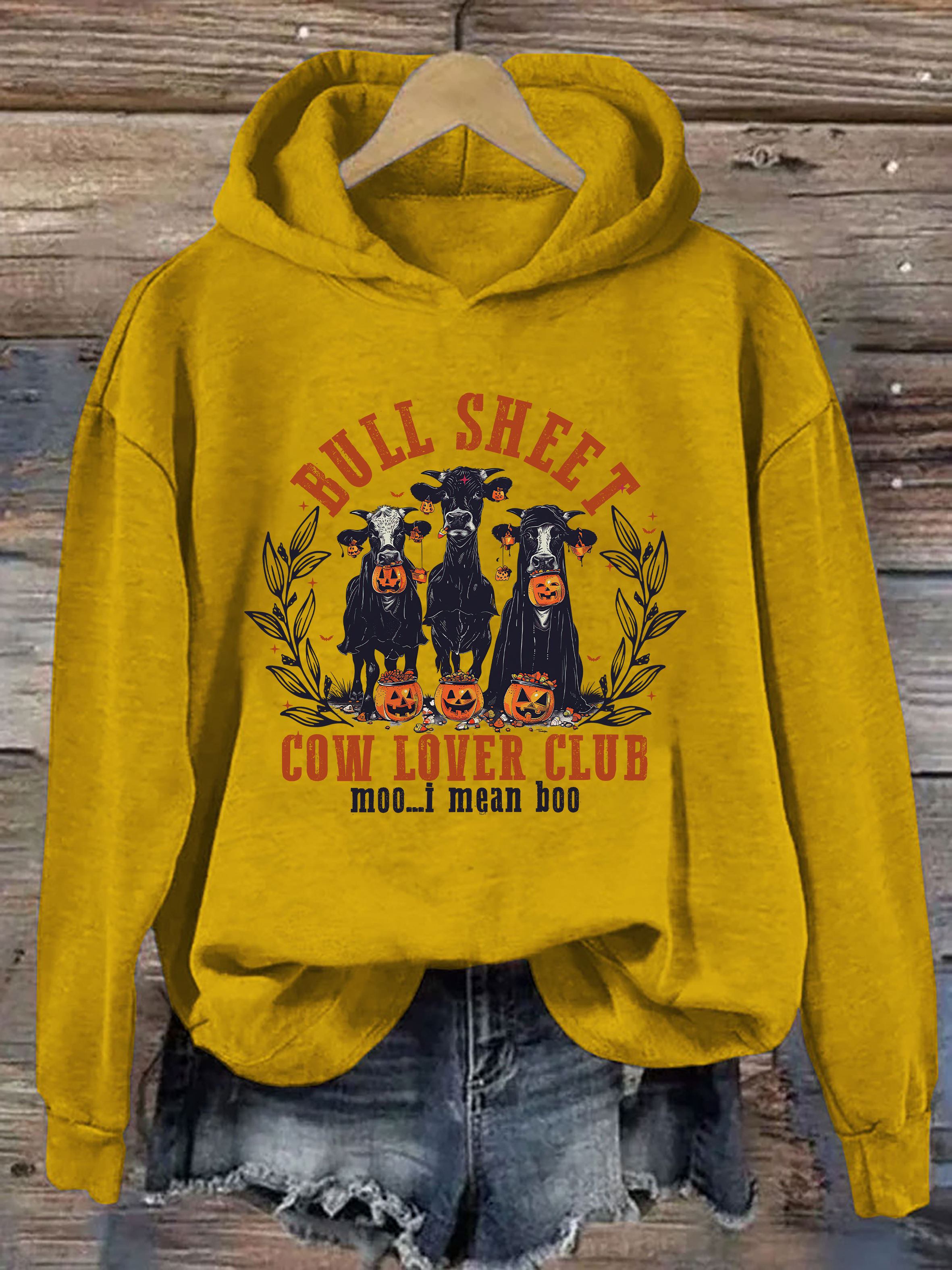 Bull Sheet Cow Lover Club Hoodie