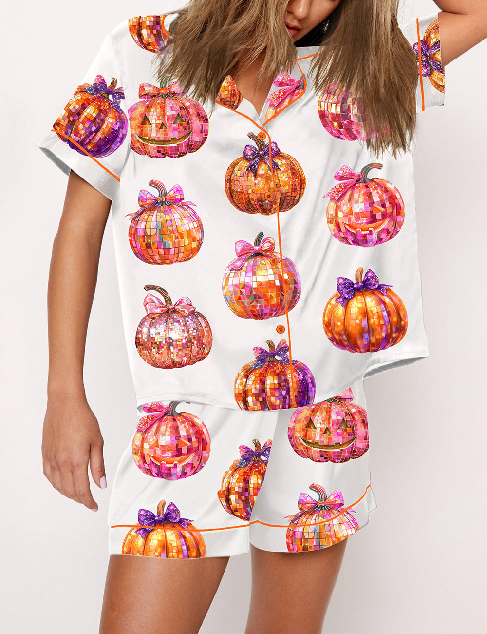 Women's Disco Pumpkin Pajama Set