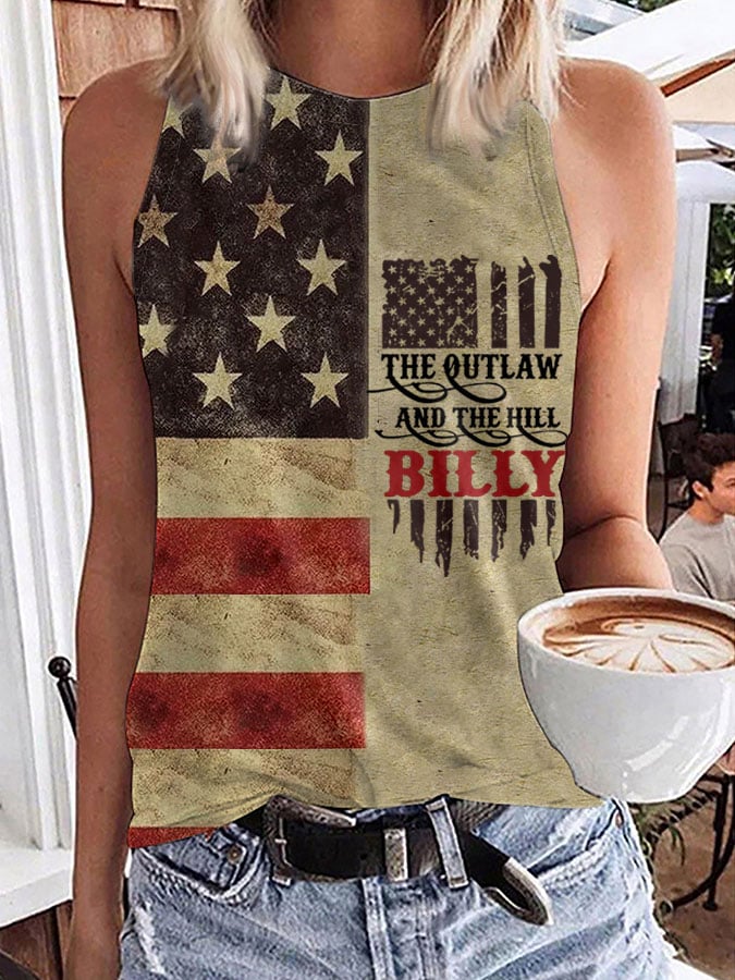 Women's The Outlaw And The Hillbilly Printed Vest Top