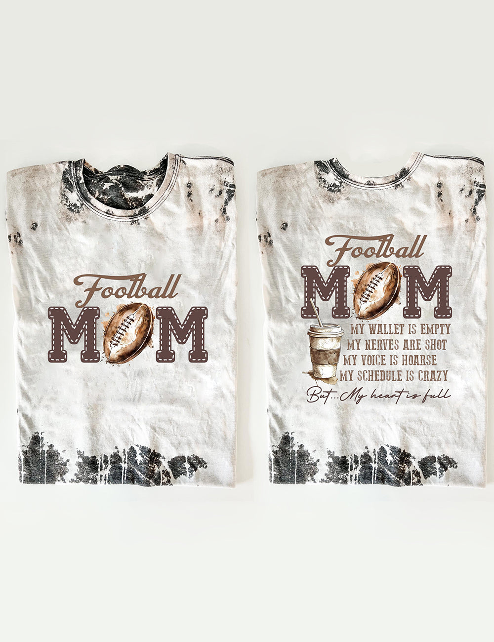 Women's Football Mom Print T-Shirt