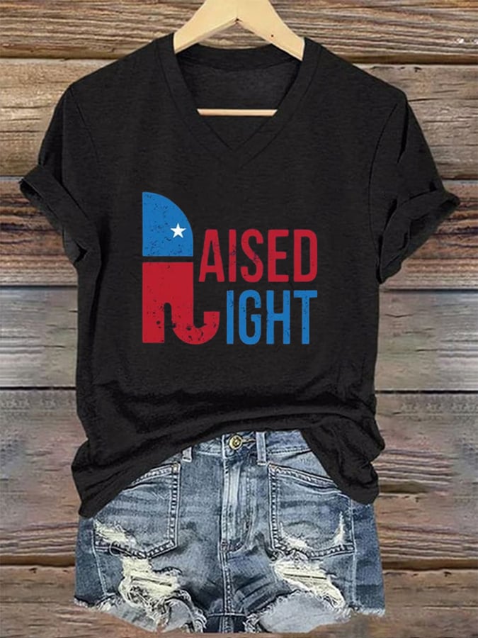 Women's Funny Elephant Raised RightPrint T-Shirt