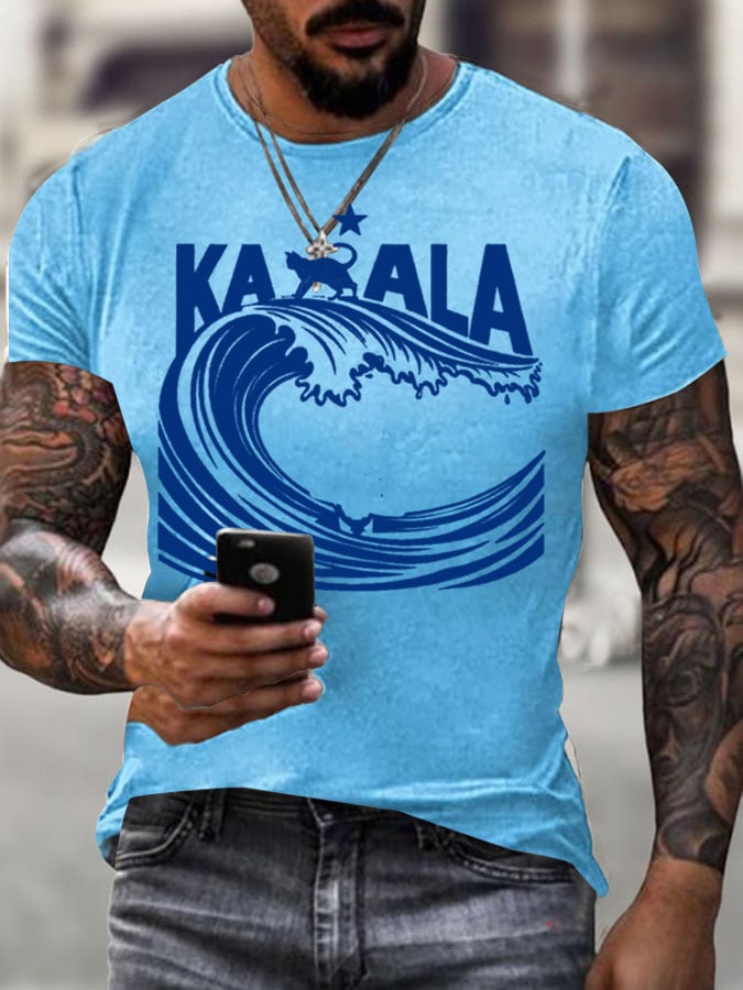 Men's flag comma la cotton short sleeve t-shirt