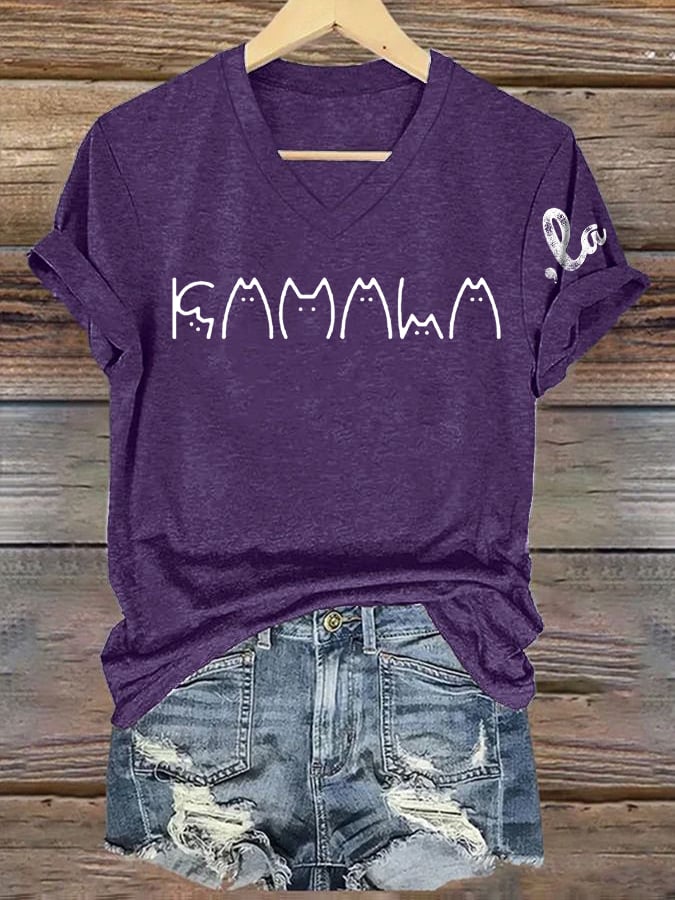 Women's La  kamala Printed Short-Sleeved T-Shirt