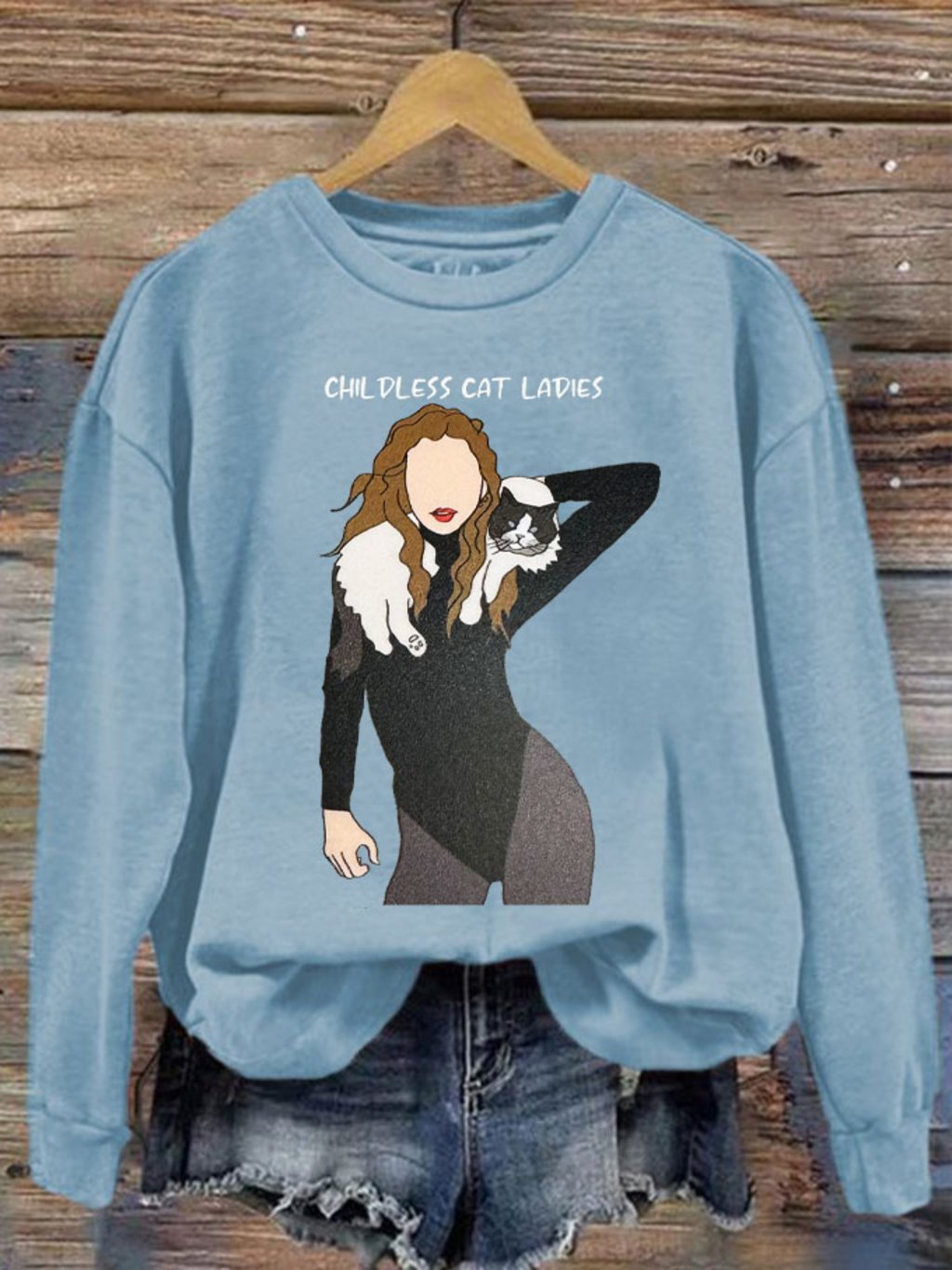 Women's Childless Cat Ladies Printed Sweatshirt