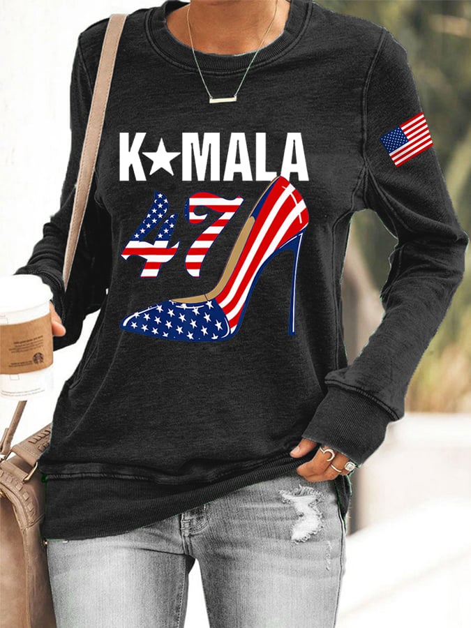Women's 47 Madam President American Flag Sweatshirt