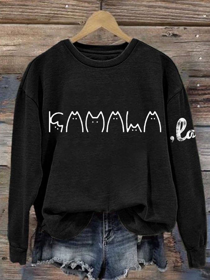 Women's La  Print Casual Sweatshirt