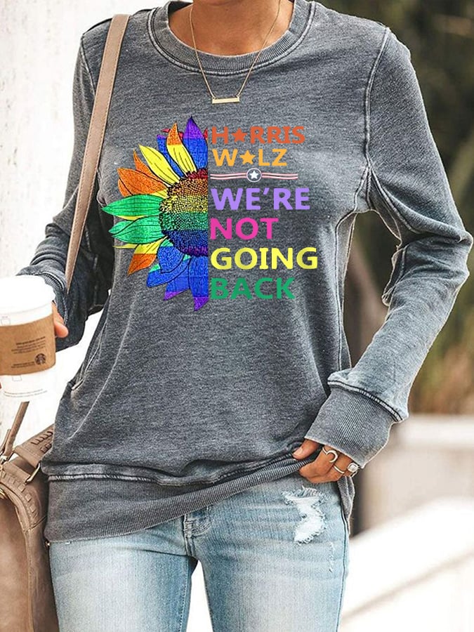 Women's We're Not Going Back Blue Wave 2024 Sweatshirt