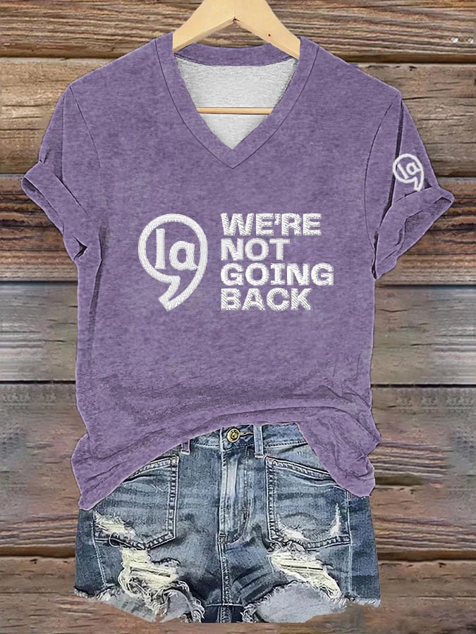 Women's Comma La&We Are Not Going Back Print T-Shirt