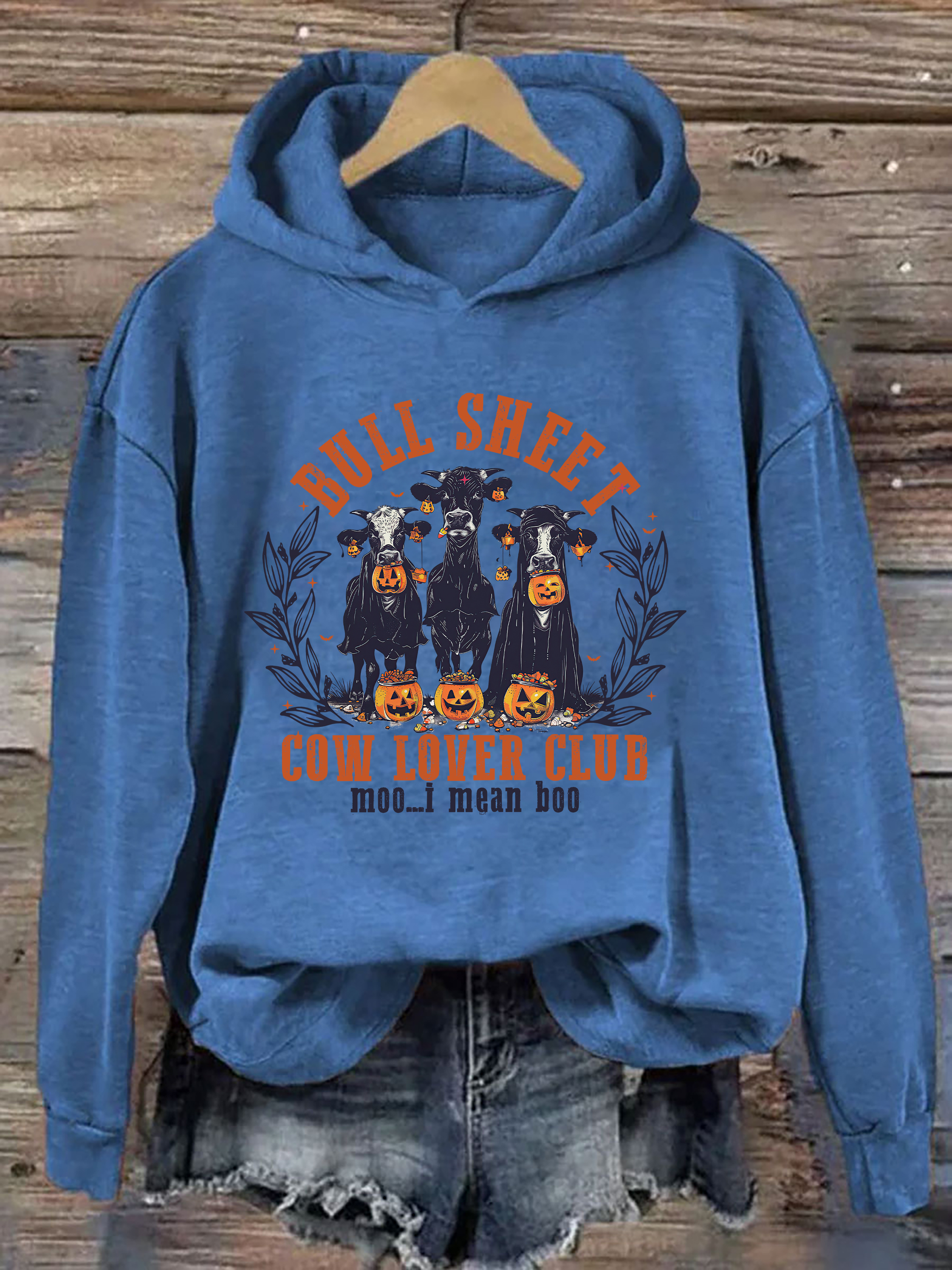 Bull Sheet Cow Lover Club Hoodie