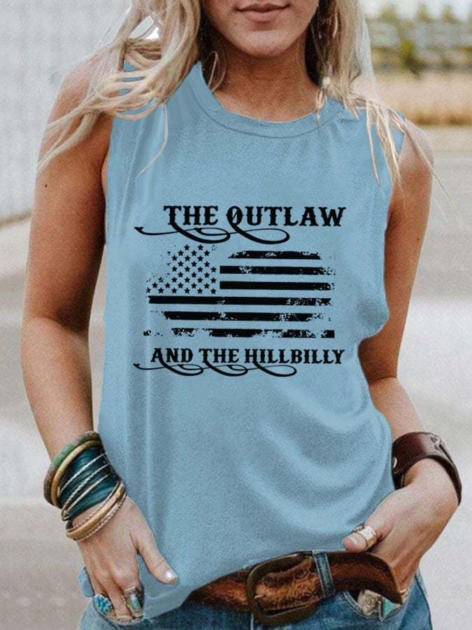 Women's The Outlaw and The Hillbilly Print Sleeveless T-Shirt