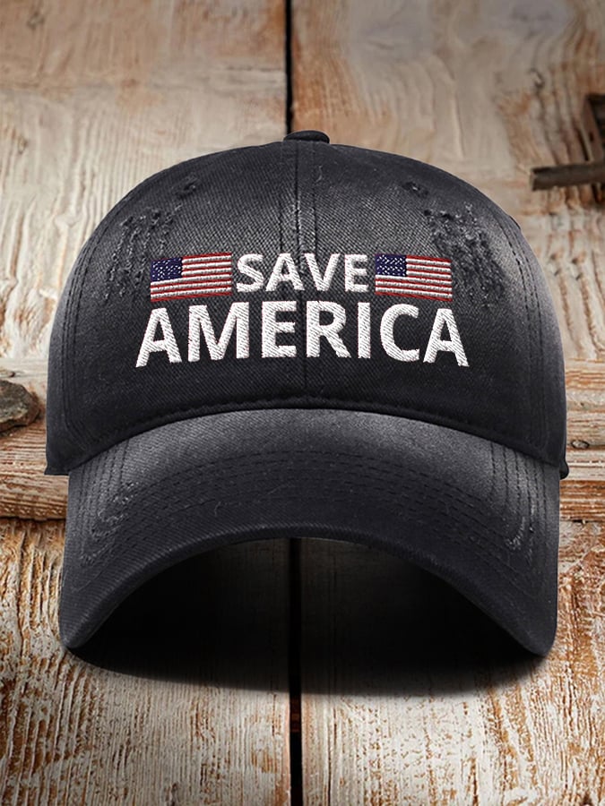 Retro Save America Printed Baseball Cap