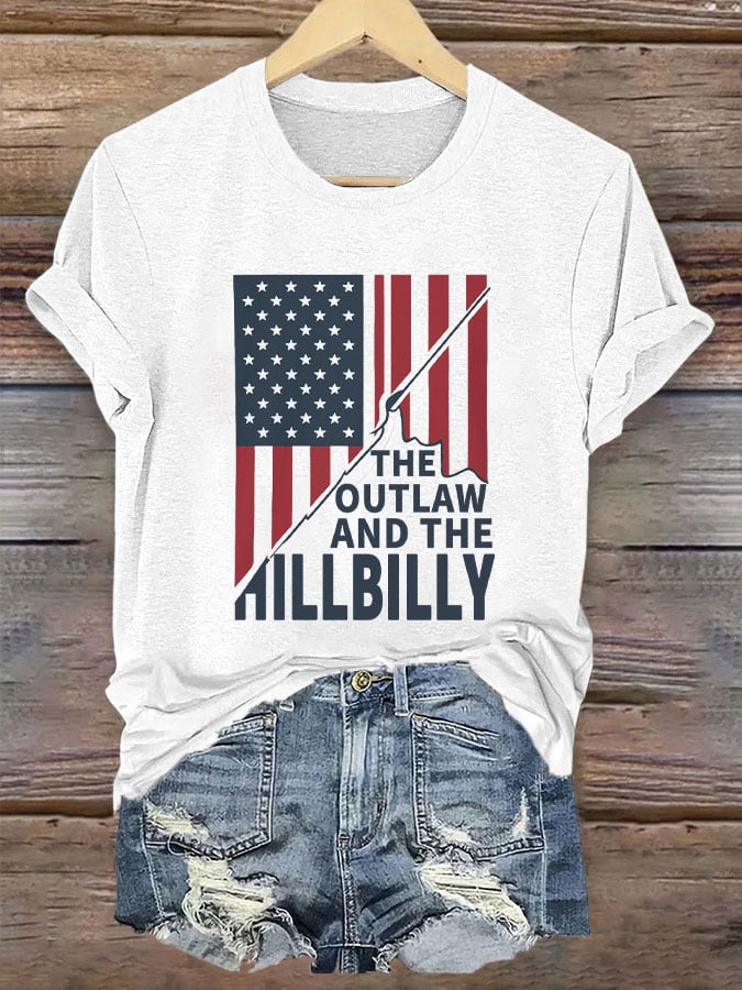 Women's "The Outlaw and The Hillbilly" Print T-Shirt