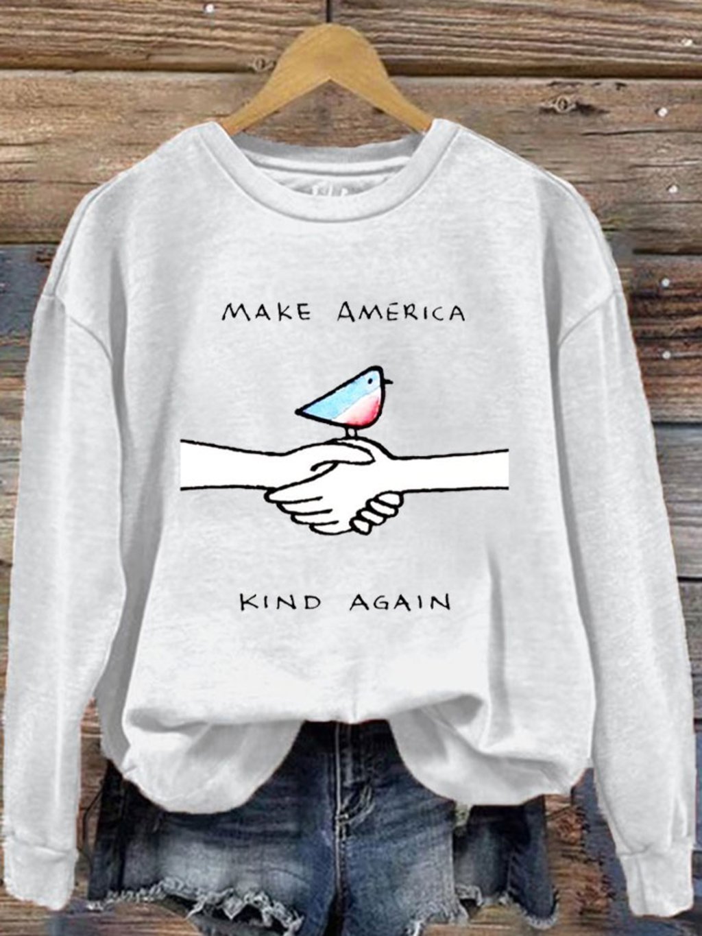 Women's Make America Kind Again Printed Sweatshirt