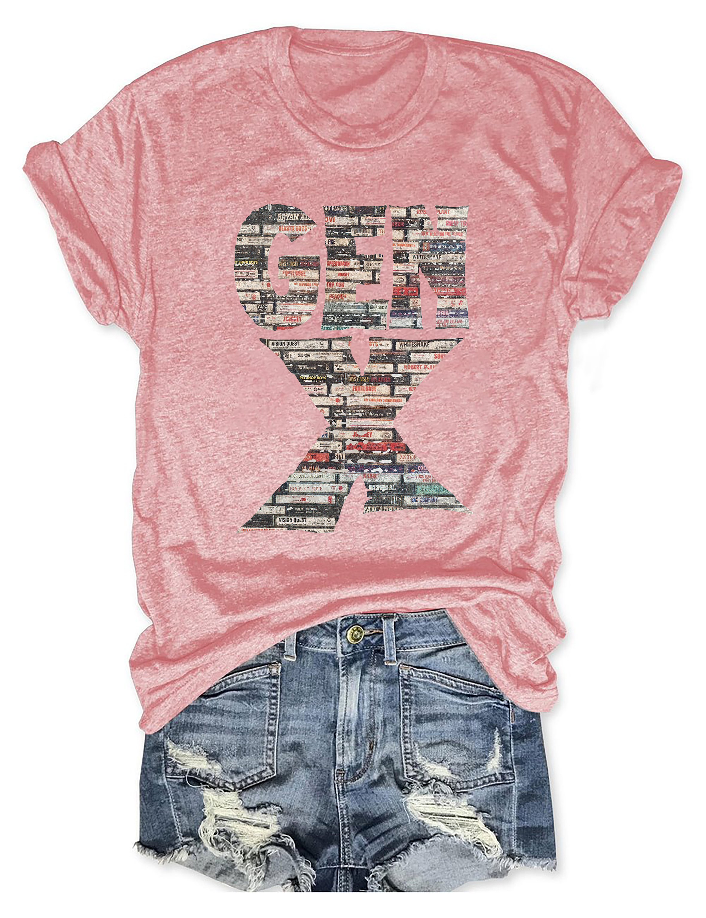 Gen X 80’s Rock Cassettes T-Shirt
