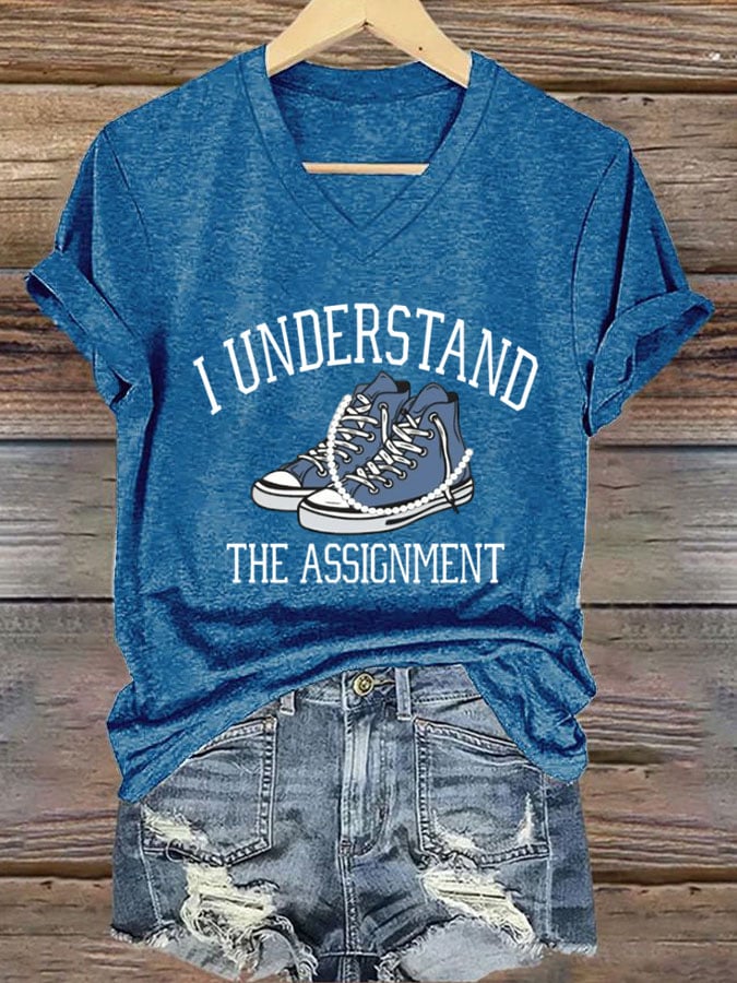 Women's La I Understand The Assignment Printed Short-Sleeved T-Shirt