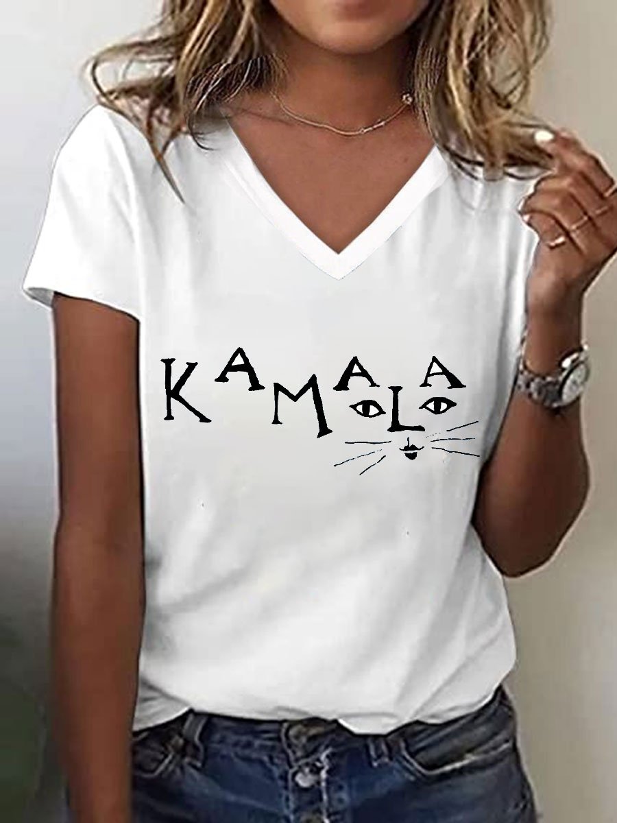 Women's Cat Comma La Print T-Shirt