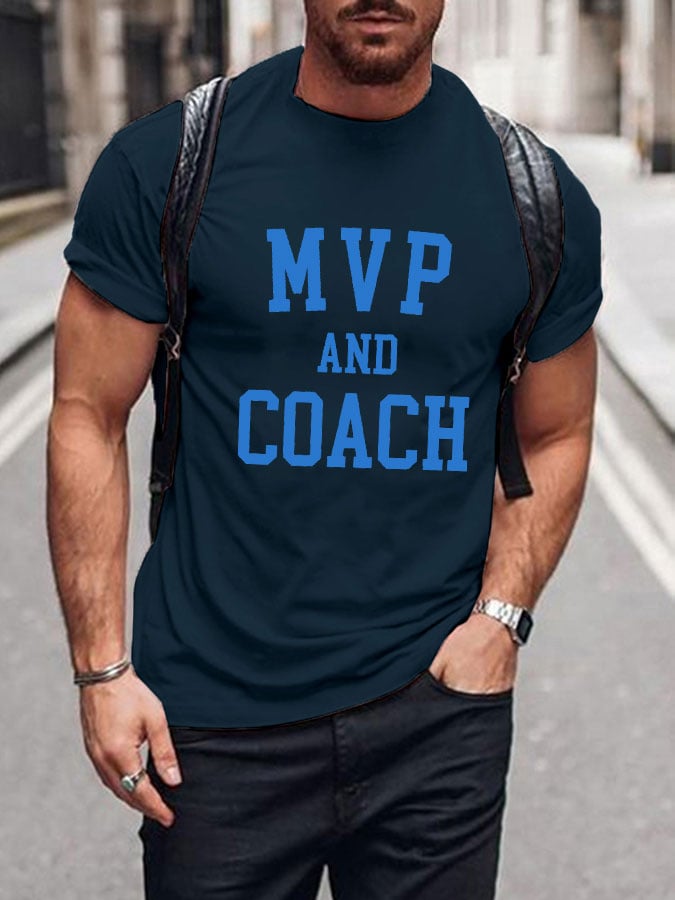 Men's MVP AND COACH printed T-shirt