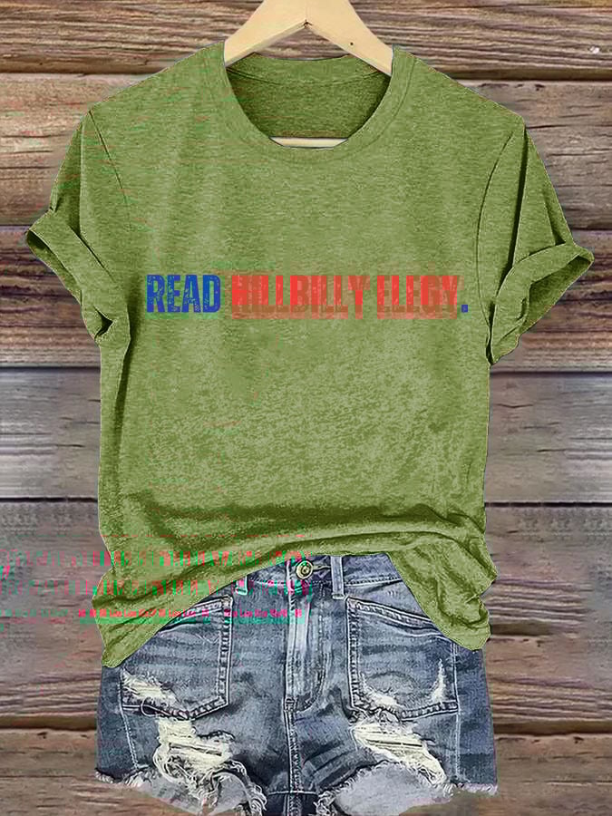 Retro Read Hillbilly Elegy Print T-Shirt