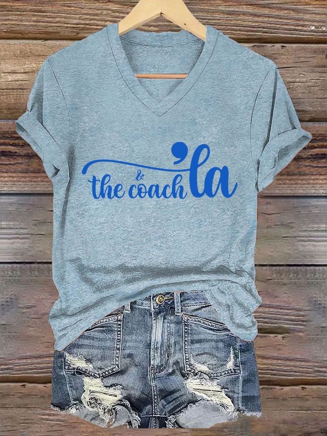 Women's Comma La And The Coach Print T-Shirt