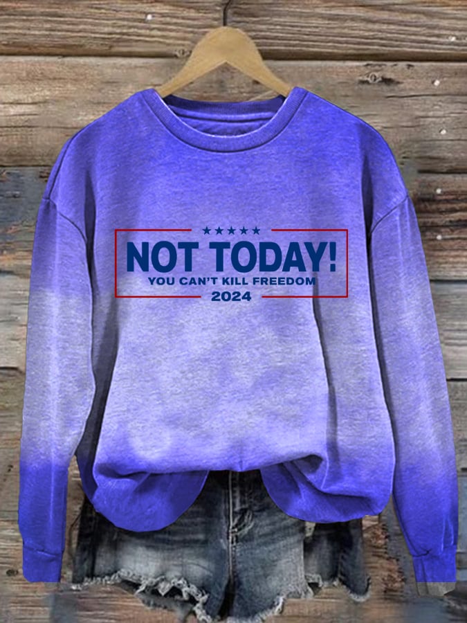 Women's Not Today Casual Printed Sweatshirt